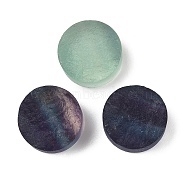 Natural Fluorite Cabochons, Flat Round, 15x6.5~9.5mm(G-K338-39C-04)