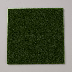 PET & Nylon Square Artificial Lawn Mat, Micro-Landscape Bonsai Potted Plants Decor, Dark Green, 150x150x3mm(AJEW-GF0015-35B)