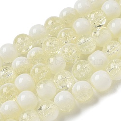 Crackle Glass Beads, Rondelle, PapayaWhip, 8mm, Hole: 1mm(X1-GLAA-U001-8mm-11)