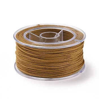 Macrame Cotton Cord, Braided Rope, with Plastic Reel, for Wall Hanging, Crafts, Gift Wrapping, Peru, 1mm, about 30.62 Yards(28m)/Roll