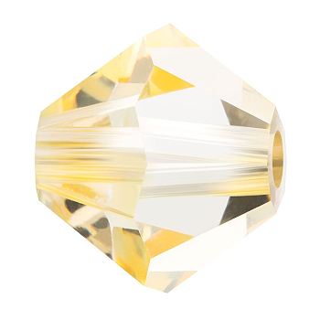 Preciosa&reg Crystal Beads, Czech Crystal, Bicone(451 69 302 Rondelle), 00030 239 Blond Flare, 6mm, Hole: 1mm