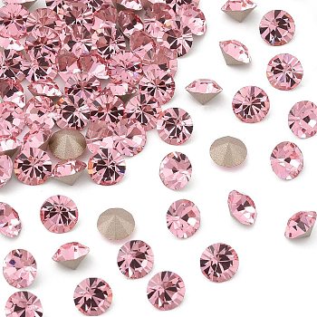 Preciosa&reg MAXIMA Crystal Round Stones, Czech Crystal, Dura Foiling, Round(431 11 615 Chaton), 70020 Light Rose, SS24(5.25~5.45mm)