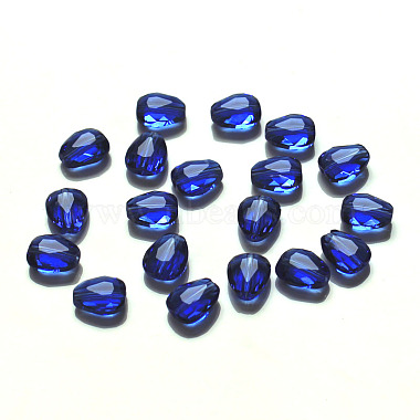 10mm Blue Teardrop Glass Beads