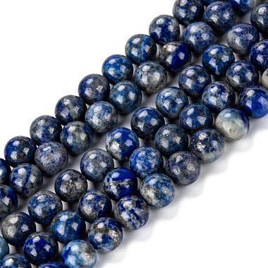 Natural Lapis Lazuli Round Bead Strands(G-E262-01-8mm)-4