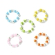 Acrylic & Glass Seed Beaded Stretch Rings for Women(RJEW-JR00594)-1