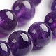 Améthyste naturelle brins de pierres précieuses perles rondes(G-J333-01-6mm)-1