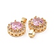 Brass Micro Pave Cubic Zirconia Charms(KK-E068-VC423)-3