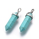 Synthetic Turquoise Double Terminated Pointed Pendants(G-E364-A07)-2