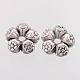 Charms del corazón del estilo tibetano entrepiezas de plata de los abalorios(X-AC0752-NF)-2