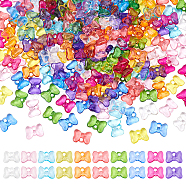 Nbeads 200Pcs 10 Colors Transparent Acrylic Pendants, Bowknot, Mixed Color, 13.5x18x5.5mm, Hole: 2.5mm, 20pcs/color(TACR-NB0001-19)