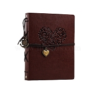 PU Leather Notebook, with Paper Inside, for School Office Supplies, Heart, 215x170mm(OFST-PW0014-12B-02)
