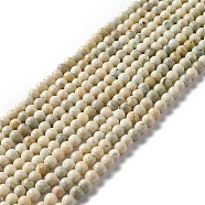 Natural Magnesite Beads Strands, Dyed & Heated, Round, Navajo White, 4~4.5mm, Hole: 1mm, about 92~93pcs/strand, 15.51~15.71''(39.4~39.9cm)(X-G-L555-02A-01)