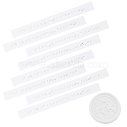 CRASPIRE Sealing Wax Sticks, without Wicks, for Wax Seal Stamp, with Word, White, 99x10x10mm(DIY-CP0003-49G)