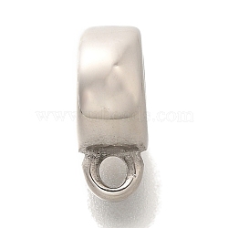 304 Stainless Steel Pendant Bails, Stainless Steel Color, 12.5x9.5x5mm, Hole: 1.8mm(STAS-G350-25P)