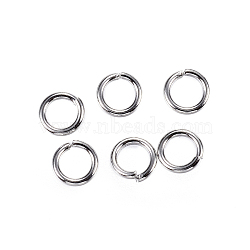 Tarnish Resistant 304 Stainless Steel Jump Rings, Open Jump Rings, Stainless Steel Color, 21 Gauge, 4x0.7mm, Inner Diameter: 2.6mm(A-STAS-D448-096P-4mm)