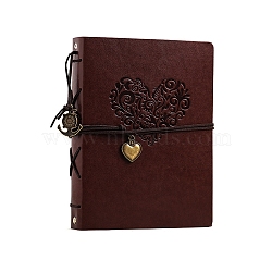 PU Leather Notebook, with Paper Inside, for School Office Supplies, Heart, 215x170mm(OFST-PW0014-12B-02)