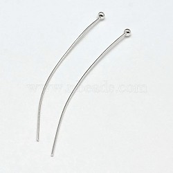 925 Sterling Silver Ball Head Pins, Silver, 35x0.5mm(24 Gauge), Ball: 1.8mm, about 183pcs/20g(STER-F018-03H)