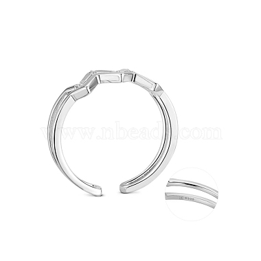 TINYSAND 925 Sterling Silver Cuff Rings(TS-R415-S)-3