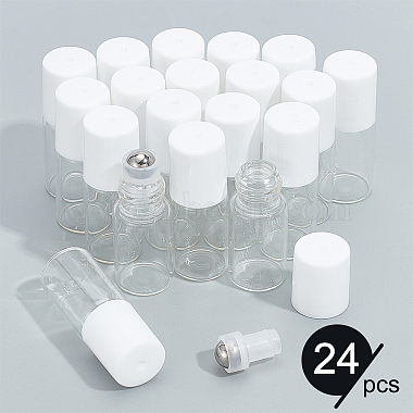 24Pcs Transparent Glass Roller Ball Bottles(MRMJ-BC0003-35)-4