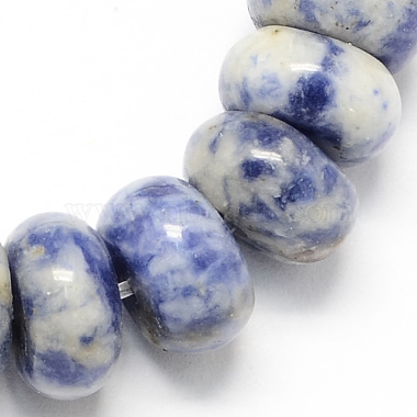 8mm RoyalBlue Rondelle Blue Spot Stone Beads