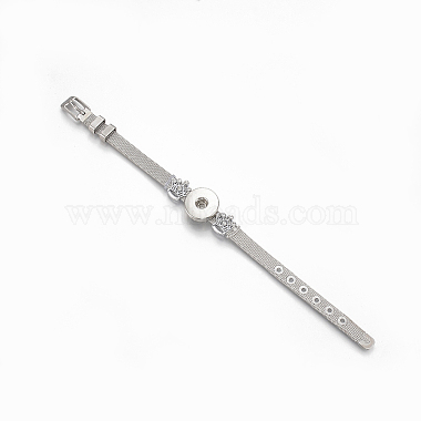 Alloy Rhinestone Snap Cord Bracelet Making(BJEW-S136-07)-2