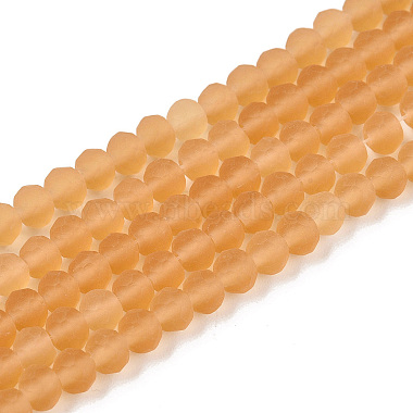 PeachPuff Rondelle Glass Beads