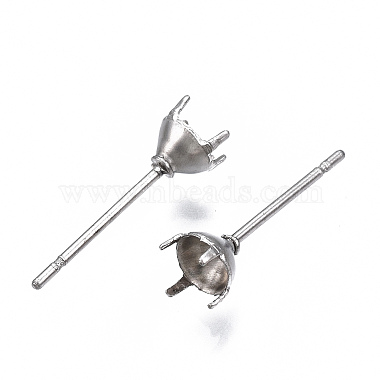 316 Surgical Stainless Steel Stud Earring Setting(X-STAS-S117-023A)-3