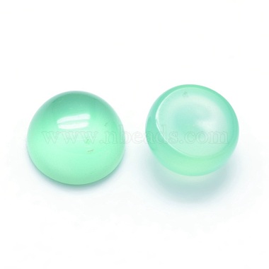 Natürliche grüne Onyx-Achat-Cabochons(X-G-P393-R04-6mm)-2
