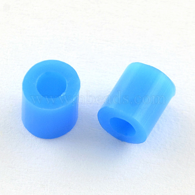 DodgerBlue Tube Plastic Beads