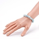 Chips Natural Aquamarine Beads Stretch Bracelets(BJEW-JB05989)-3