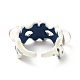 Acrylic Double Dragon Eye Open Cuff Ring(RJEW-H111-02)-3
