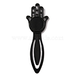 Zinc Alloy Bookmarks Finding, Bookmarks Settings, Palm Pattern, 92x29.5x4mm, Tray: 18mm(FIND-WH0038-87EB-01)