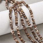Natural Black Lip Shell Beads Strands, Nuggets, 3~5x1.5~4mm, Hole: 0.6~0.7mm, about 146~148pcs/strand, 14.72~14.96''(37.4~38cm)(SSHEL-F304-02A)