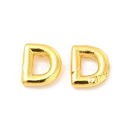 Brass Hollow Out Initial Letter Stud Earrings for Women, Real 18K Gold Plated, Lead Free & Cadmium Free, Letter.D, 7x6x1.5mm, Pin: 0.8mm(EJEW-A044-01G-D)