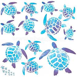 Gorgecraft 1 sets 3D Turtle Laser Flash Stickers, Confetti Sticker Shiny Decoration Sticker, for DIY Diary, Notebooks and Arts Card Making, Ocean Themed Pattern, 26.5x29x0.1cm(DIY-GF0005-20)