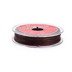 2-Ply Round Waxed Cotton Thread Cords, Import From Japan, Sandy Brown, 0.5mm, about 21.87 Yards(20m)/Roll(YC-T004-01A-08)