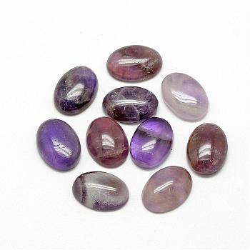 Natural Amethyst Cabochons, Oval, 10x8x4~5mm
