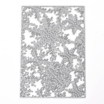 Christmas Carbon Steel Cutting Dies Stencils, for DIY Scrapbooking/Photo Album, Decorative Embossing DIY Paper Card, Snowflake, Matte Platinum Color, 140x96x1mm