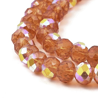 Cuisson des brins de perles de verre transparentes peintes(DGLA-A034-J8mm-B01)-3