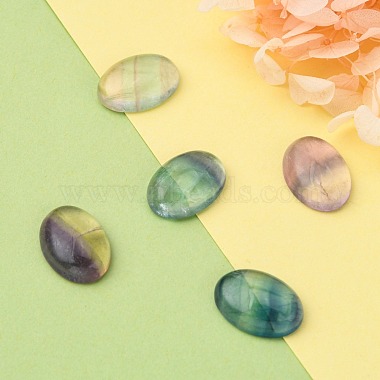 Natural Fluorite Cabochons(G-I065-18x13mm)-4