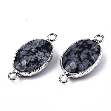 Natural Snowflake Obsidian Links/Connectors(G-T131-102-04)-3
