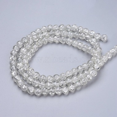 Spray Painted Crackle Glass Beads Strands(CCG-Q001-8mm-01)-2