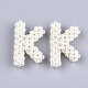 手作りのABS樹脂の模造パールの編みビーズ(X-FIND-T039-18-K)-2