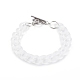 Frosted Transparent Acrylic Curb Chain Bracelets(BJEW-JB06065)-1