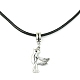 антикварные ожерелья с подвесками в виде птиц из серебряного сплава(NJEW-JN04558)-3