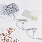 10M Polyester Braided Lace Trim, Sewing Centipede Lace Ribbon, for Clothes Accessories and Curtains Accessories, Silver, 1/2 inch(14mm), about 10.94 Yards(10m)/Set(OCOR-LP0001-65A)