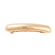 Alloy Hair Barrettes, for Woman Girls, Light Gold, Rectangle, 13x77x16mm(OHAR-H010-01B-KCG)