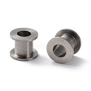 303 Stainless Steel Beads, Column, Stainless Steel Color, 6x5mm, Hole: 3mm(STAS-Q302-23E-P)