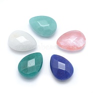 Natural & Synthetic Mixed Stone Cabochons, teardrop, Faceted, 18x13x5mm(G-E491-N)