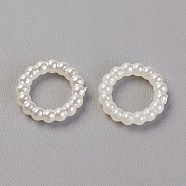 ABS Plastic Imitation Pearl Cabochons, Dyed, Ring, Beige, 10x2mm(X-MACR-F034-10mm-22)